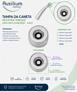 TAMPA DA CANETA PB EXTRA TORQUE 605C/603C/603B/505C - KAVO
