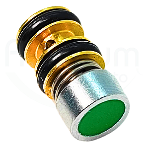 BOTÃO VERDE COMPLETO DA SERINGA MODELO ANTIGA DABI