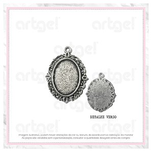 Base Colar Metal Oval Delicado