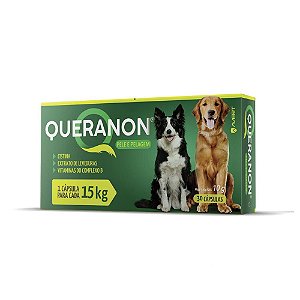 Suplemento Alimentar Queranon para Cães - 15 Kg 30 Capsulas