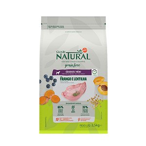 Ração Guabi Natural Grain Free Cão Adulto Médio Frango e Lentilha