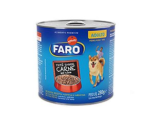 Ração Úmida Faro para Cães Adultos Sabor Carne 280g