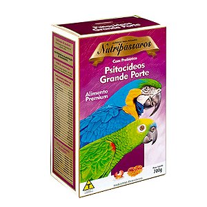 Nutripassaros Ração Psitacídeos De Grande Porte 700g