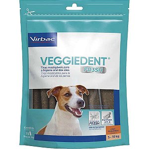 TIRAS MASTIGÁVEIS PARA HIGIENE BUCAL DE CÃES C.E.T. VEGGIEDENT FRESH 240g