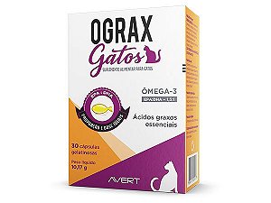 Ograx Gatos C/30 Cápsulas Avert Omega 3 Epa + Dha