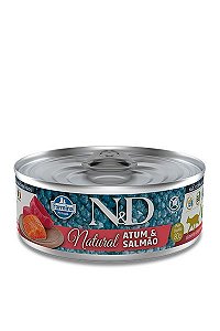 N&d Wet Feline Natural Atum Salmão 70g