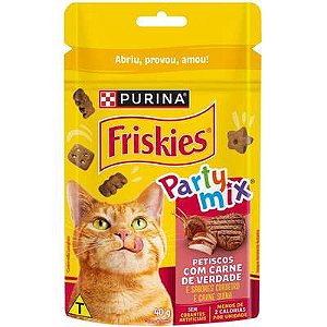 Friskies Petisco para Gatos Adultos Party Mix Carne 40g