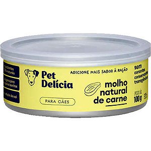 Pet Delicia Molho Cao Natural De Carne 100g