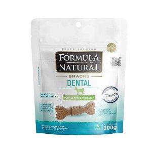 Fórmula Natural Snacks Dental Cães Adultos Portes Mini e Pequeno 100g