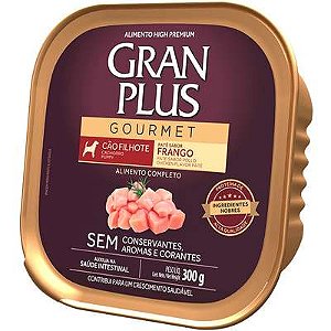 Gran Plus Gourmet Patê Cães Filhote Frango 300g