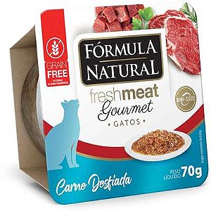 Fórmula Natural Fresh Meat Gourmet Carne Desfiada para Gatos Adultos 70g
