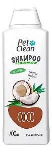 Shampoo e Condicionador Pet Clean coco Para Caes 700ml