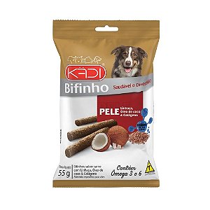 Kadi Bifinho Pele Com Carne, Linhaça, Óleo de Coco e Colágeno Para Cães