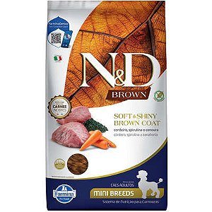 Ração N&d Brown Cordeiro Para Cães Adultos Raça Pequena e Mini