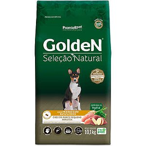 Ração Golden Seleção Natural para Cães Adultos Porte Pequeno Frango com Batata doce