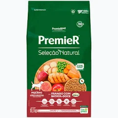 Ração Premier Seleção Natural Cães Adultos Raças Pequenas Frango com Batata Doce