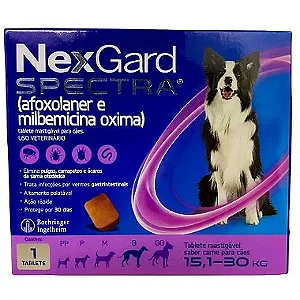 Nexgard Spectra G - 15,1Kg a 30Kg