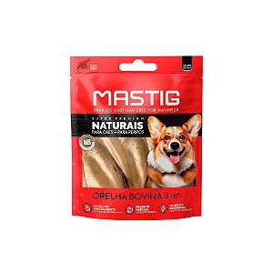 Mastig Super Premium Orelha Bovina para Cães c/3 Unidades