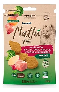 Premier Nattu Bites Caes Frango Batata Doce 60g
