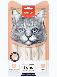 Wanpy Gato Creamy Atum e Salmao 70g (5x14g)