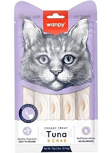 Wanpy Gato Creamy Atum e Carangueijo 70g (5x14g)