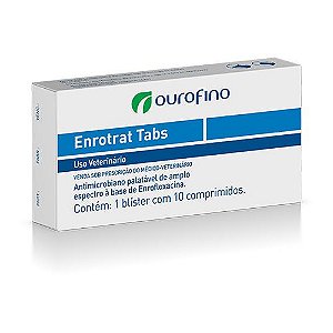 Enrotrat Antimicrobiano com 10 Tabletes OuroFino