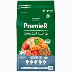Ração Premier Seleção Natural para Cães Filhotes Sabor Frango com Batata Doce