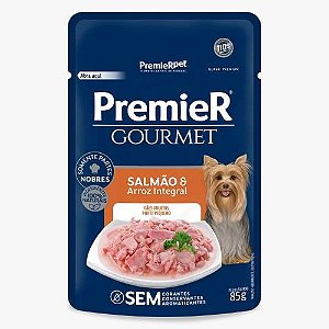 Ração Premier Gourmet Sachê para Cães Sabor Salmão e Arroz integral 85g