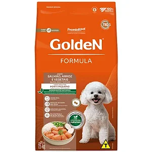Ração Golden Formula para Cães Adultos Porte Pequeno Mini Bits Salmão e Arroz