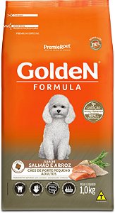 Ração Golden Formula para Cães Adultos Porte Pequeno Mini Bits Salmão e Arroz