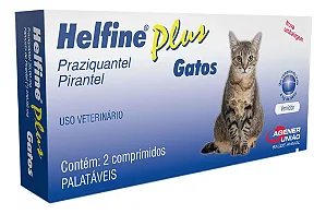 Helfine Plus Antiparasitário Gatos 2 Comprimidos Agener