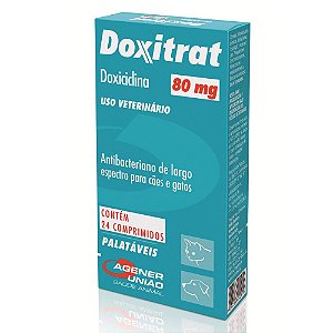 Doxitrat Antibiótico 80mg 24 Comprimidos Agener