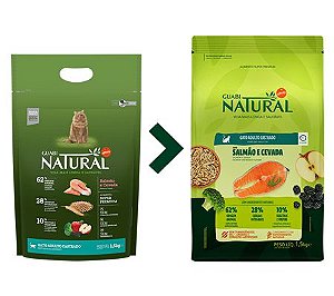 Ração Guabi Natural para Gatos Adultos Castrados Sabor Salmão e Cevada