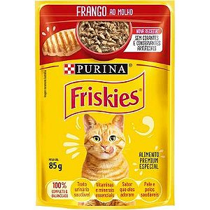 Friskies Sachê Gatos Adultos Frango Ao Molho 85g