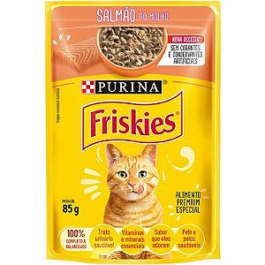 Friskies Sachê Gatos Adultos Salmão Ao Molho 85g