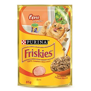 Friskies Sachê Gatos Adultos Peru Ao Molho 85g