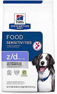 Ração Hill's Prescription Diet z/d Low Fat para Cães Adultos - Alergia Alimentares e da Pele 3,6kg
