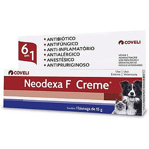 Antibiotico Neodexa Creme para Cães e Gatos 15g