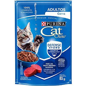 Cat Chow Sachê Gato Adulto Carne 85g