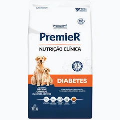 Ração Premier Nutrição Clínica para Cães Médio e Grande Portes Diabetes 10,1kg