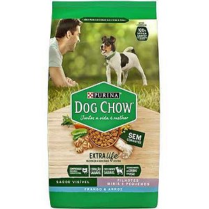 Ração Dog Chow Para Filhotes Sabor Frango e Arroz Para Raças Pequenas e Minis