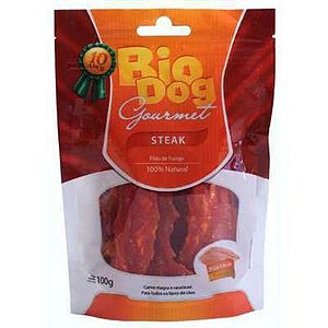 Petisco Bio Dog Gourmet Steak Desidratado Sabor Frango para Cães 100g