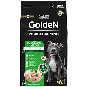 Ração Golden Power Training para Cães Adultos Frango e Arroz 15kg