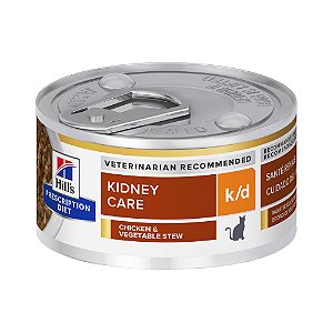 Ração Hill's Prescription Diet Lata k/d Sabor Frango para Gatos - Cuidado Renal 82g