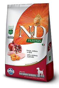 Ração ND N&D Pumpkin Grain Free para Cães Adultos Frango Medium Breeds Raças Médias 10kg