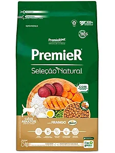 Ração Premier Seleção Natural para Cães Adultos Sabor Frango Korin
