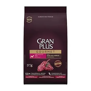 Gran Plus Gourmet para Cães Mini Adultos Sabor Ovelha e Arroz