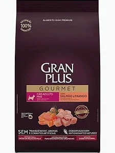 Gran Plus Gourmet para Cães Mini Adultos Sabor Salmão e Frango