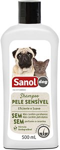 Shampoo Sanol Pele Sensível para Cães e Gatos 500ml