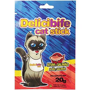 Petisco Delicibife Cat Stick Sabor Atum e Salmão 20g